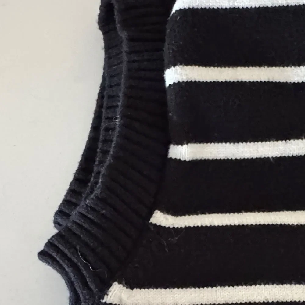 Art Class Black and White Knit Sweater Vest